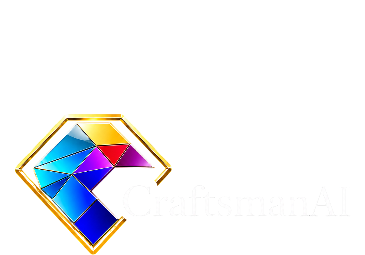 CraftsmanAI multicolored gemstone logo